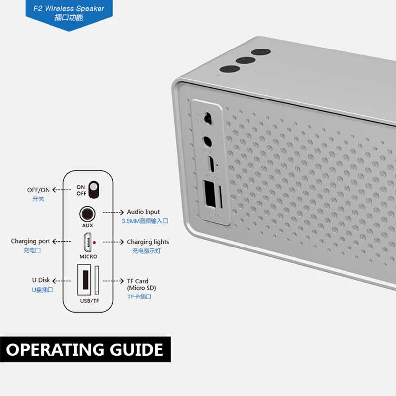 Super Bass Bt Speaker Portable Handsfree Speaker for Outdoor Home Travel Compatible With iphone Samsung Android And More