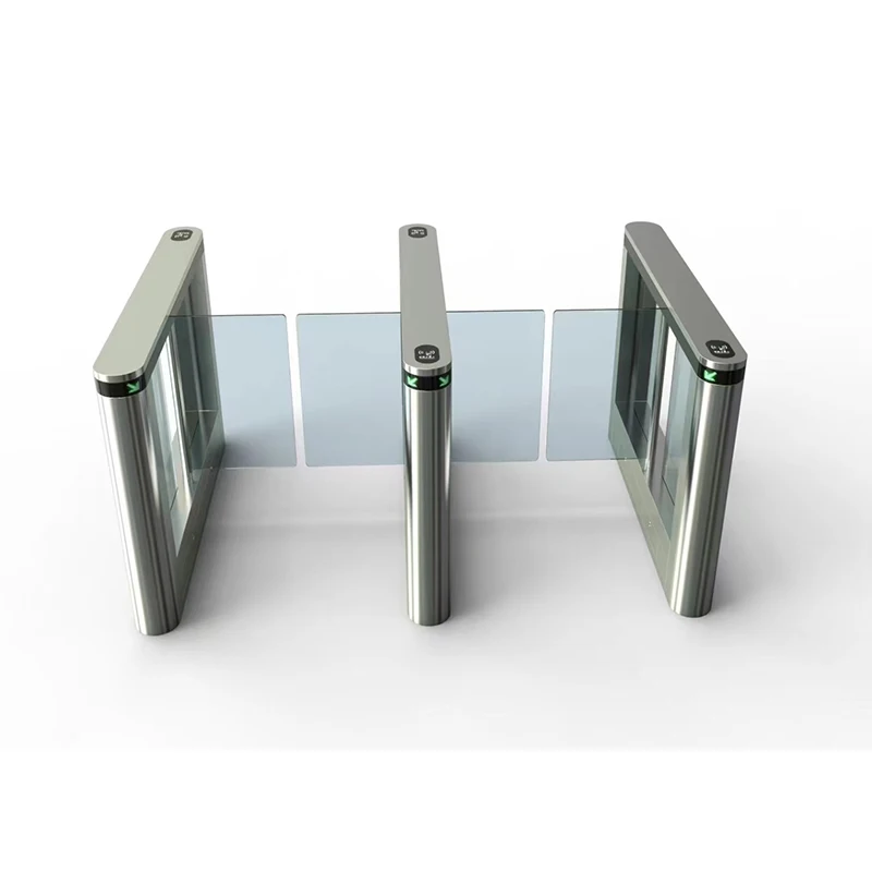 Customizable 304 Stainless Steel Turnstile Supermarket Security Barrier Gate with Fingerprint Recognition & Logo Induction Swing