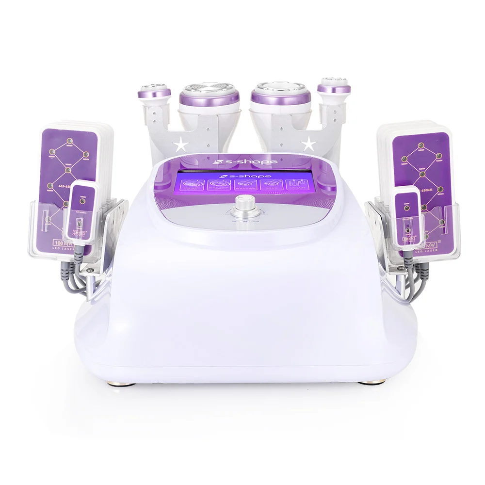Classic Vacuum RF Cavi Machine Body Shape LED Light S Shape Cavi Machine 30k V Face Lift