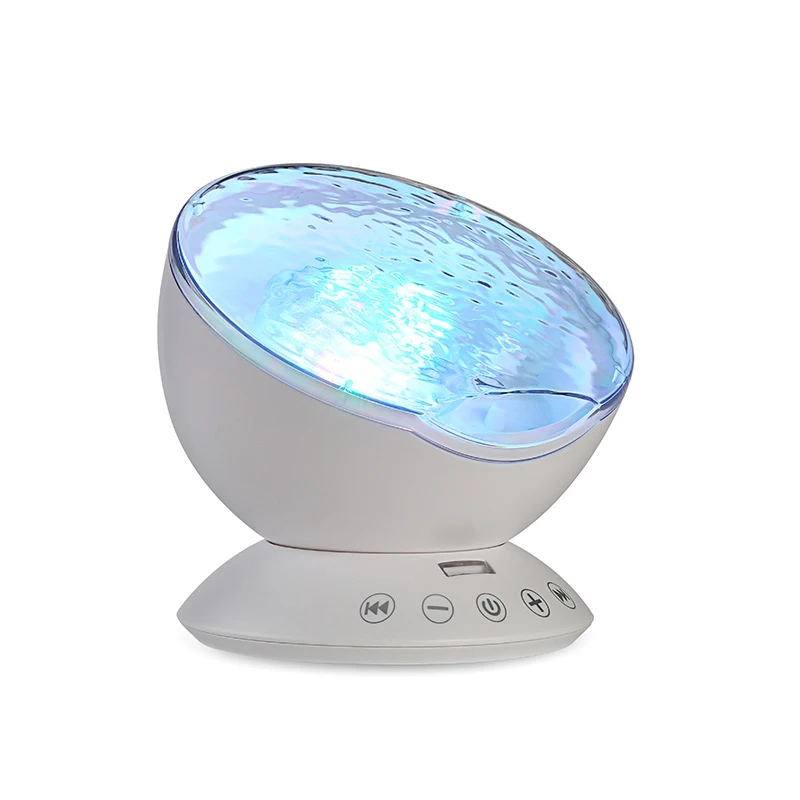 Intelligent ocean projection lamp portable desktop colorful LED bedroom USB  projection lamp sleeping music Remote control