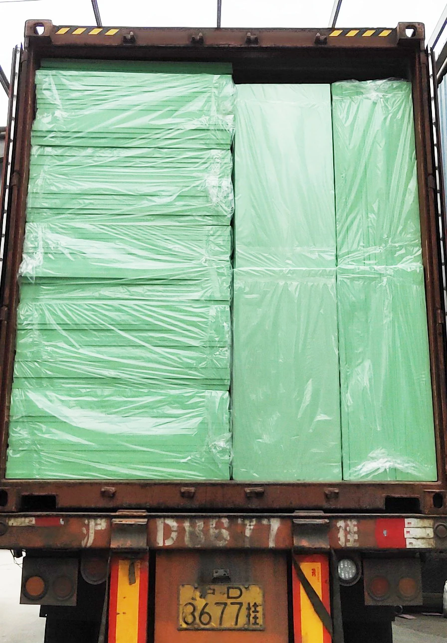 High Density XPS Foam Board Green Color Polystyrene Board  floor insulation