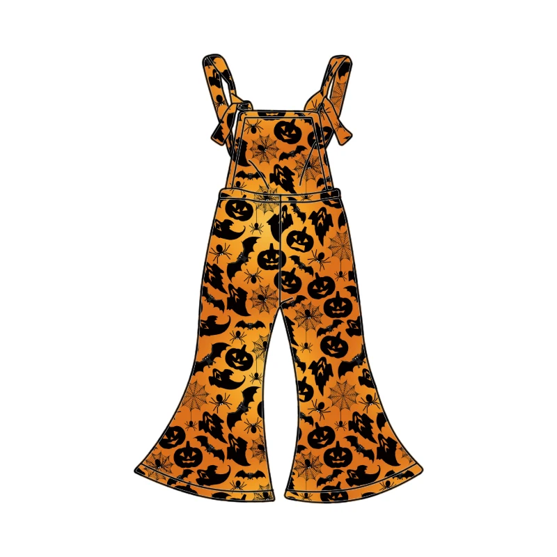 Halloween 1Pcs milk silk Summer Baby Infant Clothes cartoon custom pattern Floral Girls Toddler Jumpsuit