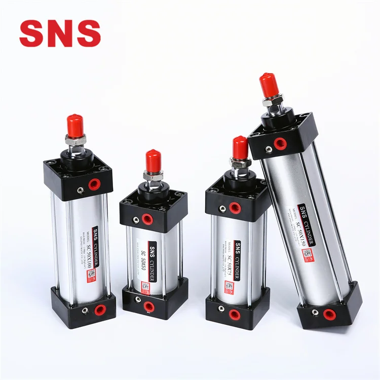 Sns Double Single Acting Aluminium Alloy Sc Series Air Cylinder Piston Pneumatic