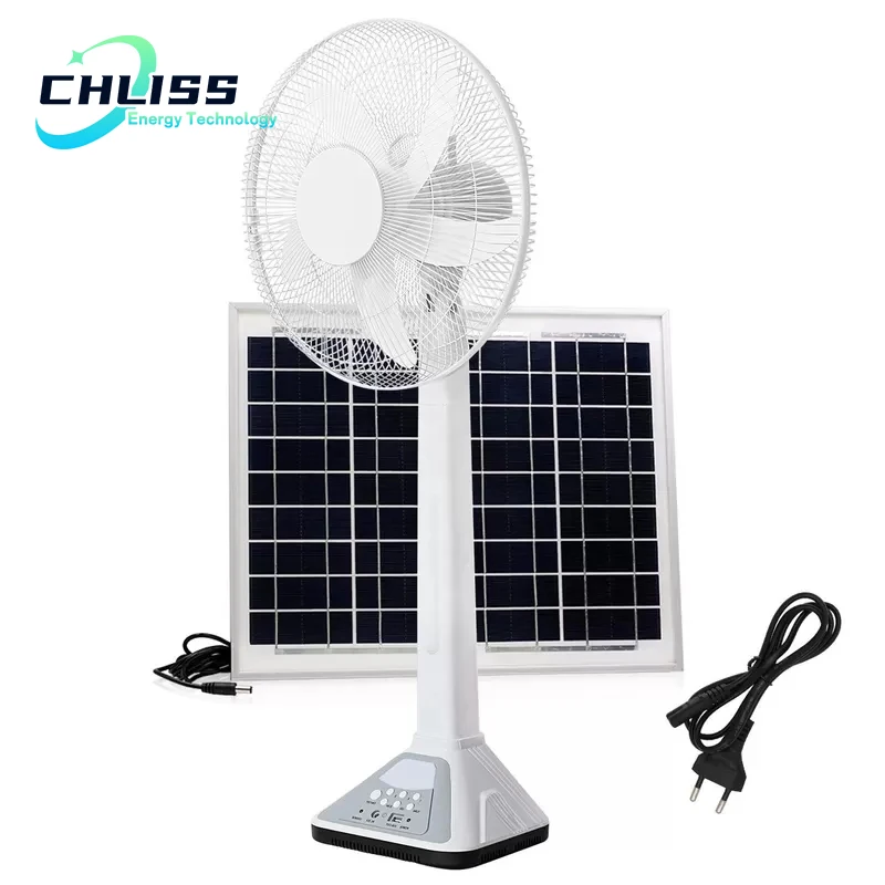 Chliss 8 inch 12 inch 16 inch customizable 300a solar power rechargeable fans for home price