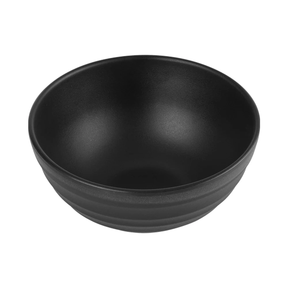SEBEST Melamine Tableware Factory Wholesale 5 Inch Unbreakable Matt Black Rice Bowl Melamine Chinese Style