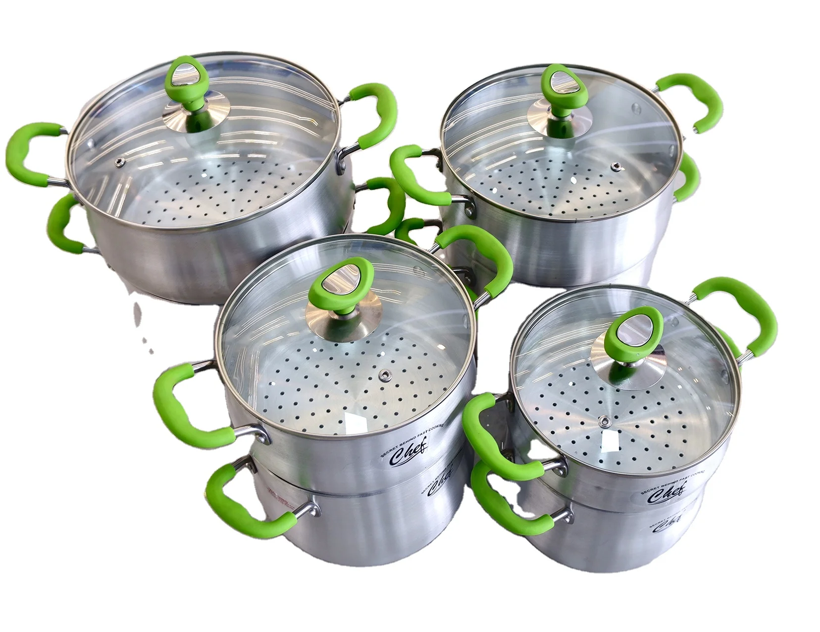 Sanding Belly Shape  Pot Set Soup Pot Induction aluminum pot set