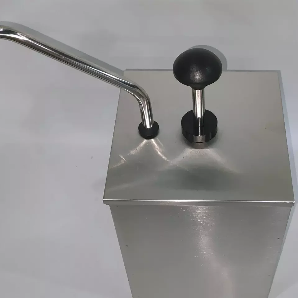 Commercial 1 Bucket Stainless steel Table Top Press  Ketchup Dispenser Multi Condiment Pump Sauce Dispenser