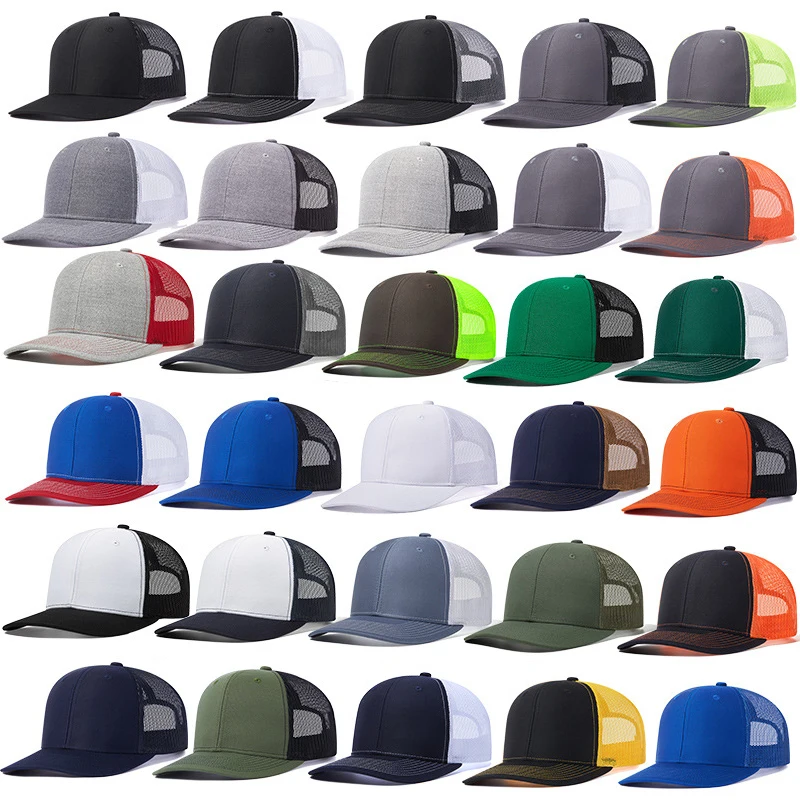 Gorras Columbia de hombre 6 Panel Custom 3D Embroidery Leather Patch Logo Sports Snapback Baseball Mesh Trucker Hats Caps