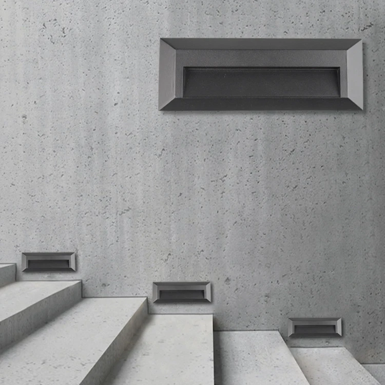 Surface-mounted Step Light Outdoor Waterproof Built-in LED Wall Lamp for Stair Corridor Cinema Step Floor Lighting