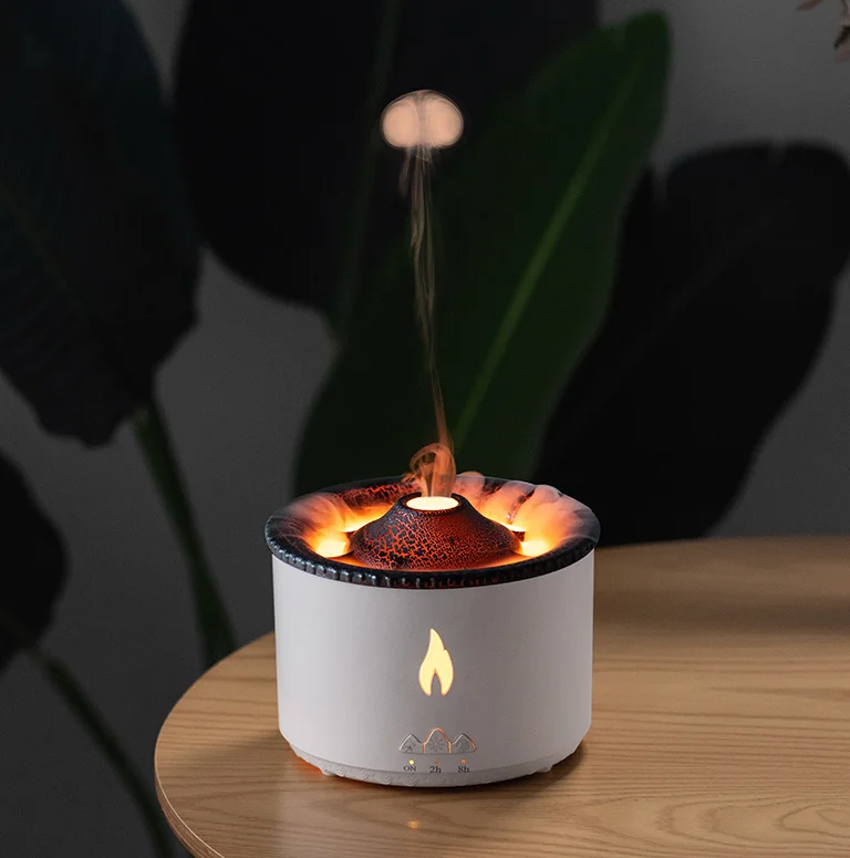 New Jellyfish 3d Flame Spray Atomizer Fire Flame Volcanic Humidifier Aroma Essential Oil Diffuser air Volcano Humidifier