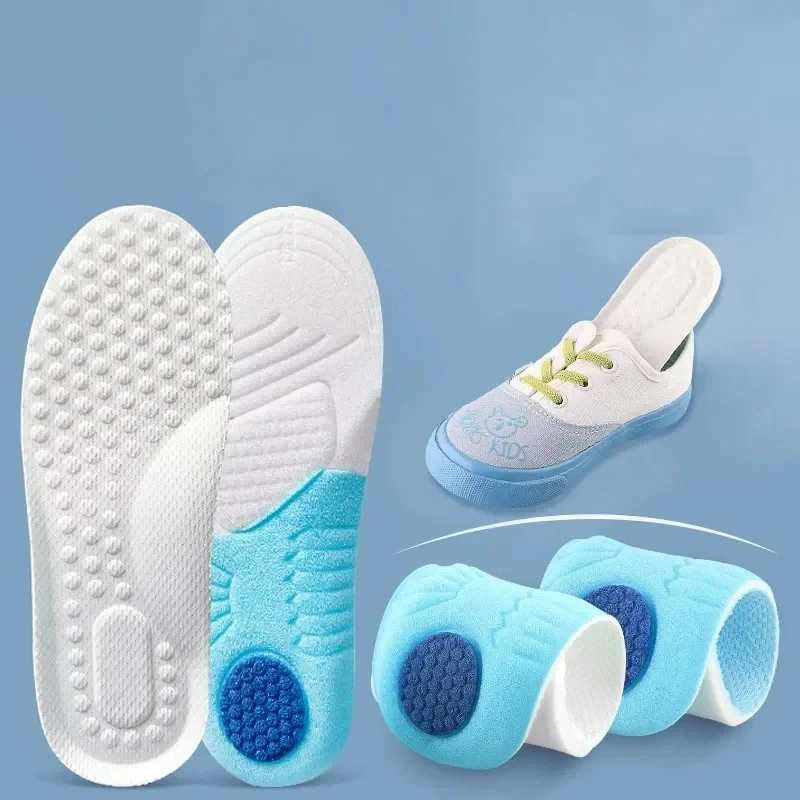 Kids Memory Foam Orthopedic Insoles For Children Sports Running Shoes Insoles Flat Foot Arch Insole Leg Health Correction Care