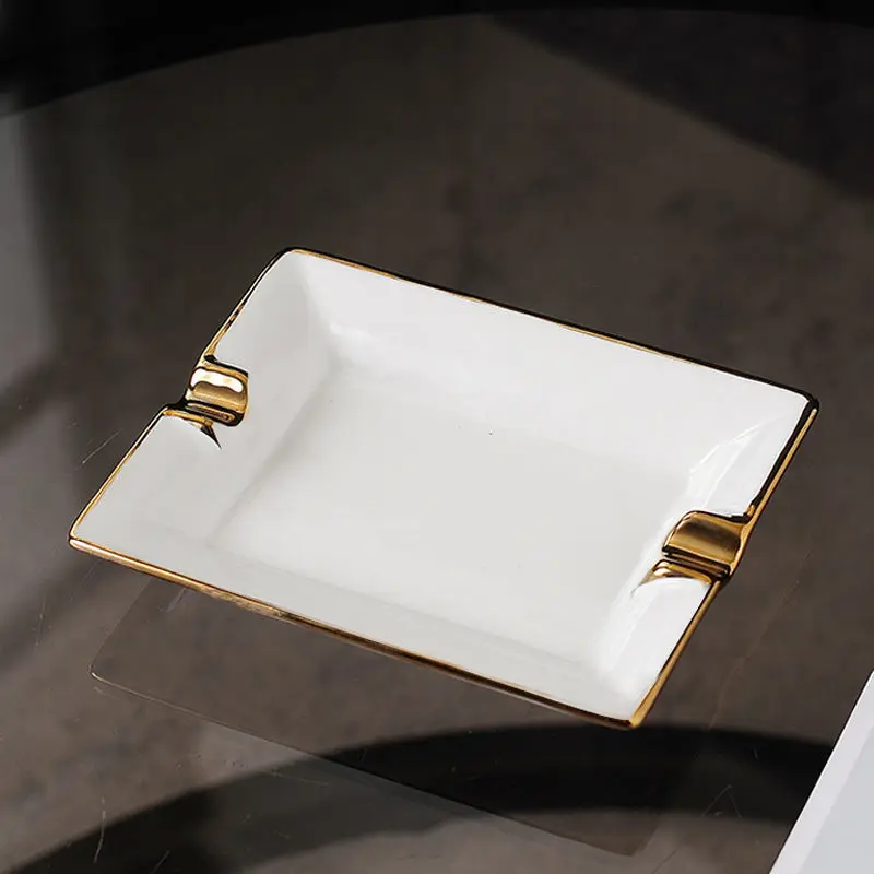 Ceramic Cigar Ashtray Luxury Home Table Desk Cigar Accessories Creativity Cigar Ashtray Smoking Gift