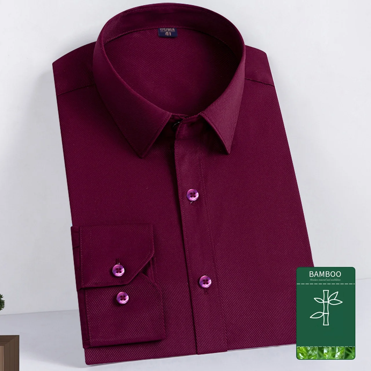 Мужская рубашка из бамбукового волокна Jinteng летняя дышащая и классная белая Повседневная с длинными рукавами для юристов деловая мужская