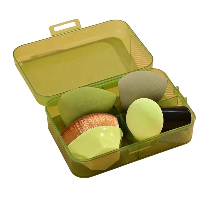Latex-free Blender Sponge Set Beauty Magic Box Kit with Blenders Powder Brush Makeup Tab Pad Makeup Application Makeup Puff