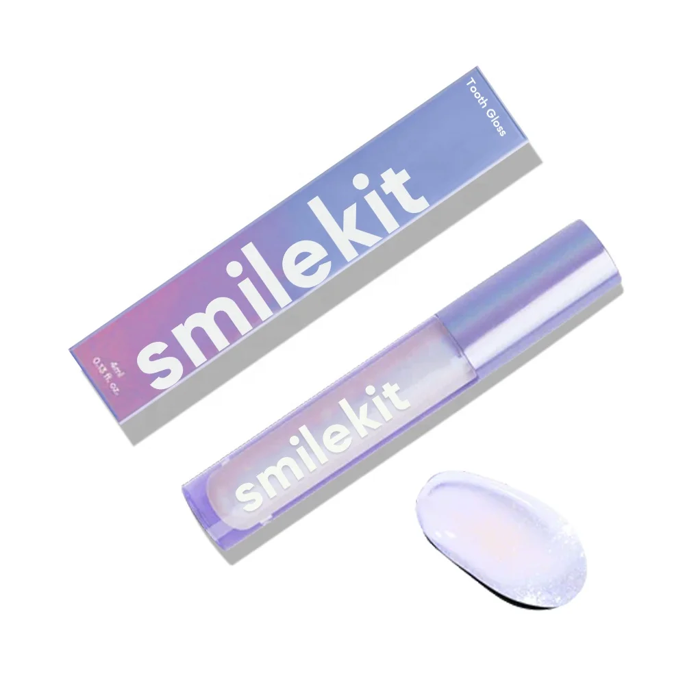 Private Label Wholesale Tooth Brighten Stick Purple Teeth Whitening Gloss Instant Whitening Wand