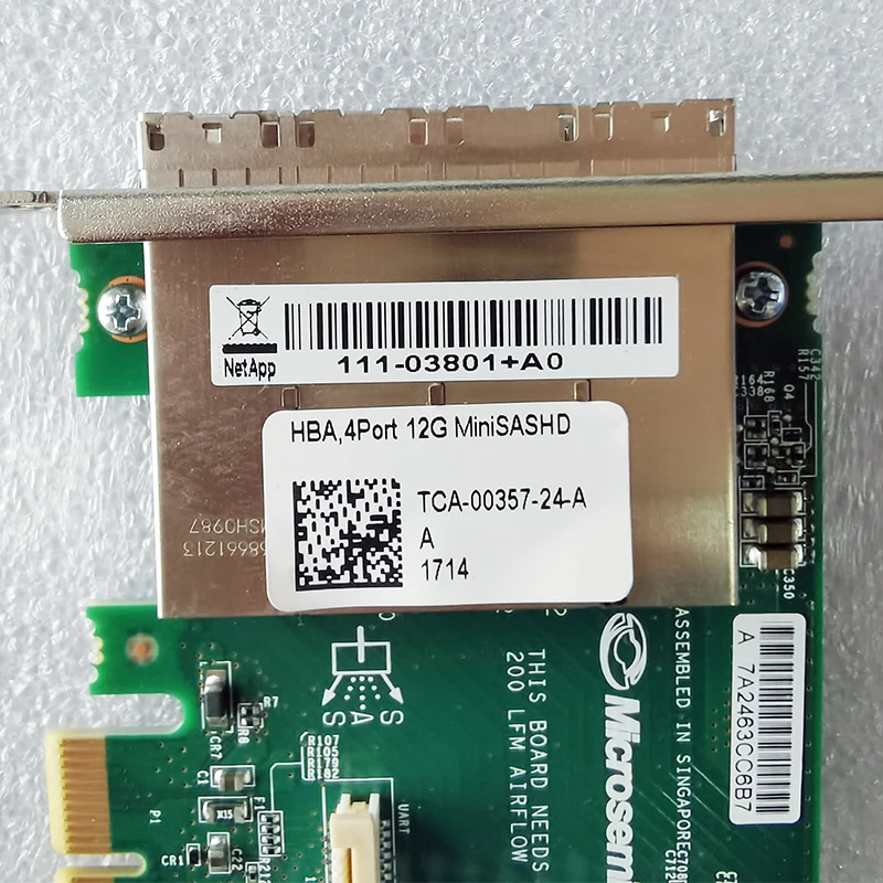12GB 4 port Mini SAS HD HBA card board X2071A 111-03801 for NETAPP