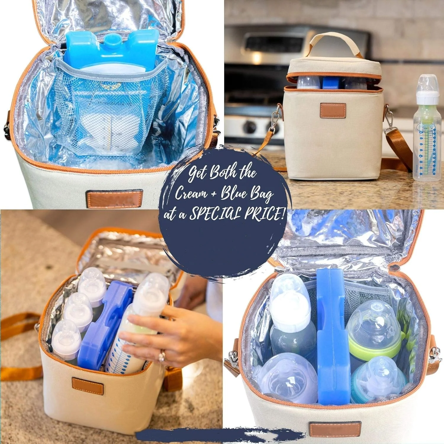 high quality portable outdoor excursions breastmilk long-lasting insulated cooler bag for 6 tall bottles or storage bags