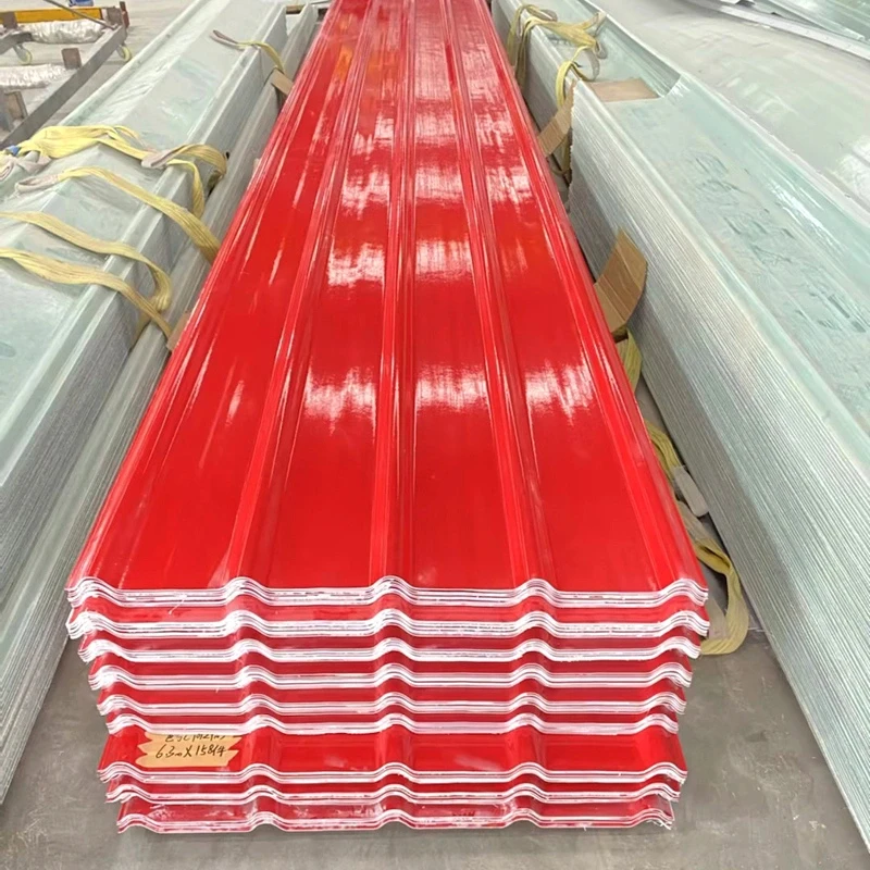 OEM Fiber Glass Flame Resistance Multi Color FRP Corrugated Roof Sheet for Greenhouse Daylighting