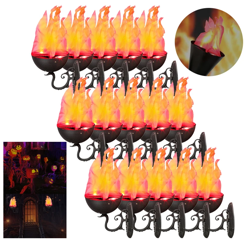 Factory Wholesale Low Price Hanging Flame LED Light Fake Campfire Lamp Prop Halloween Xmas Party Decor