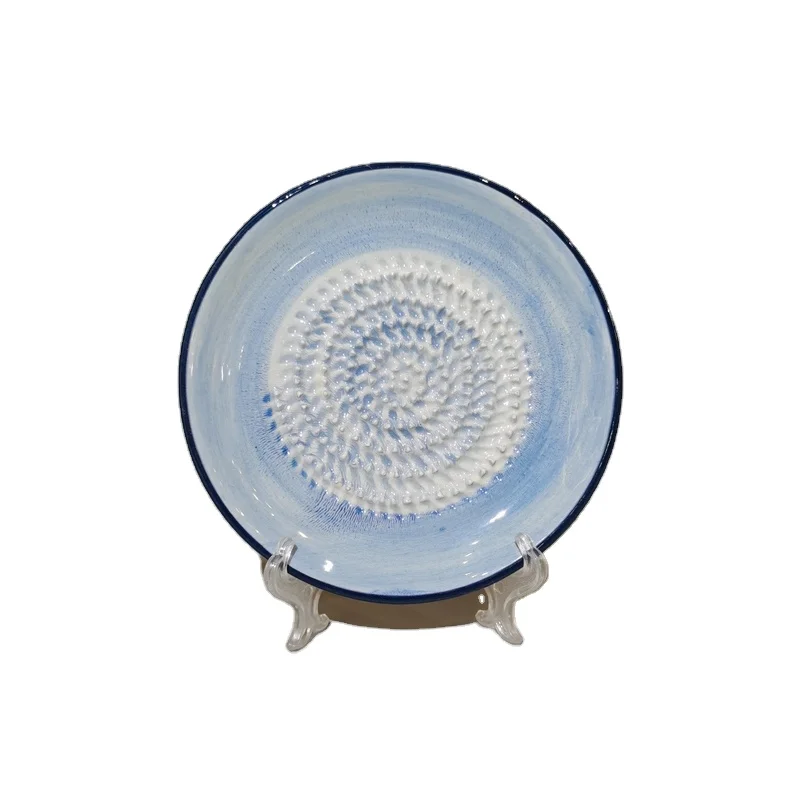Kitchen Vegetable Tools Custom Handmade Garlic Grater Ceramic Garlic Plate