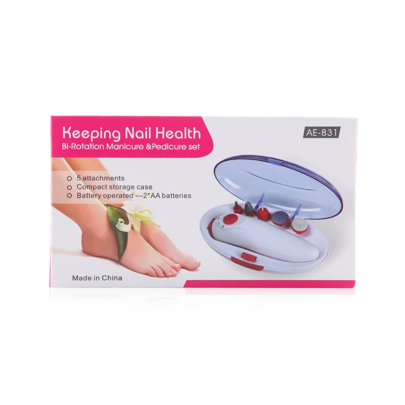 
5-1 Professional Mini Portable Manicure Gel File Buffer Nail Polisher Electric Pedicure Set 
