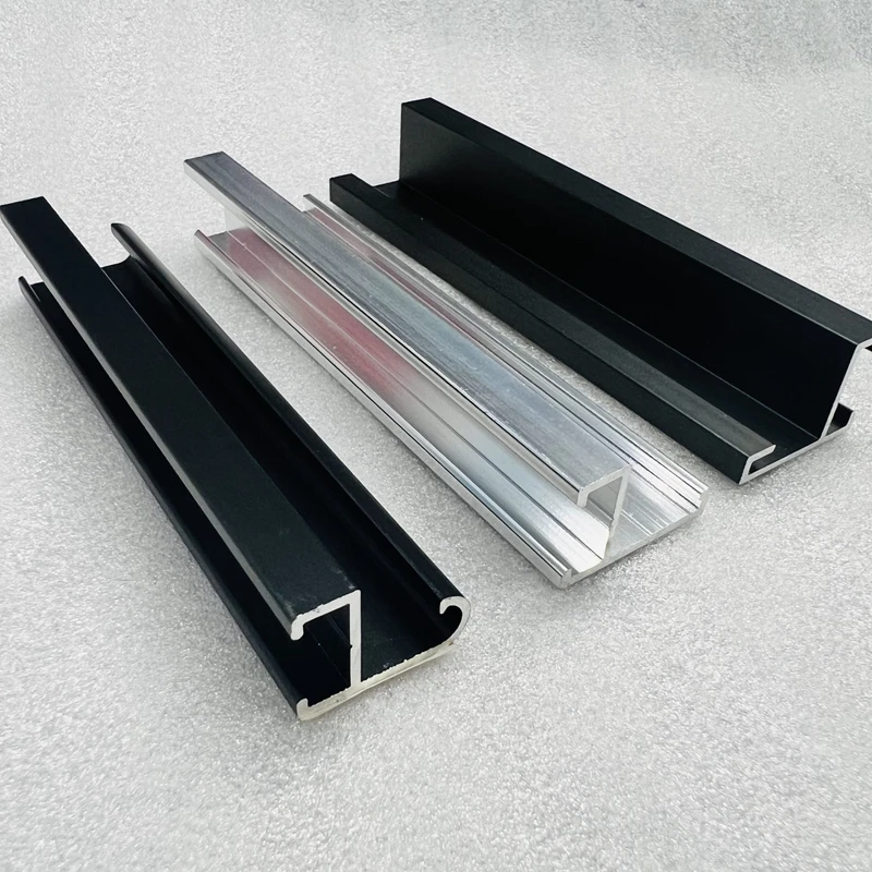 bending round square wall mounted picture photo mirror frame brush gold color extrusion aluminum profile