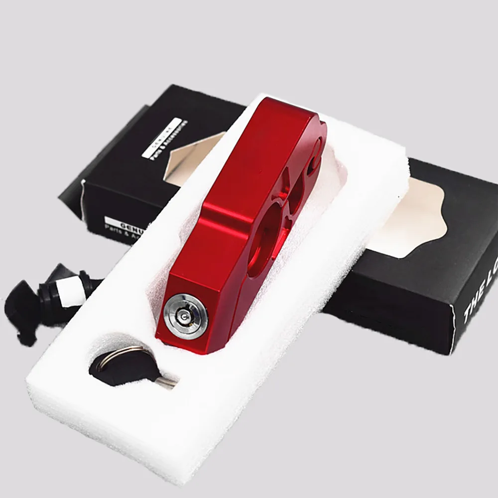 Замок для мотоцикла с ЧПУ, защитный замок для мотоцикла, с защитой от кражи, универсальный замок из алюминиевого сплава для мотоцикла