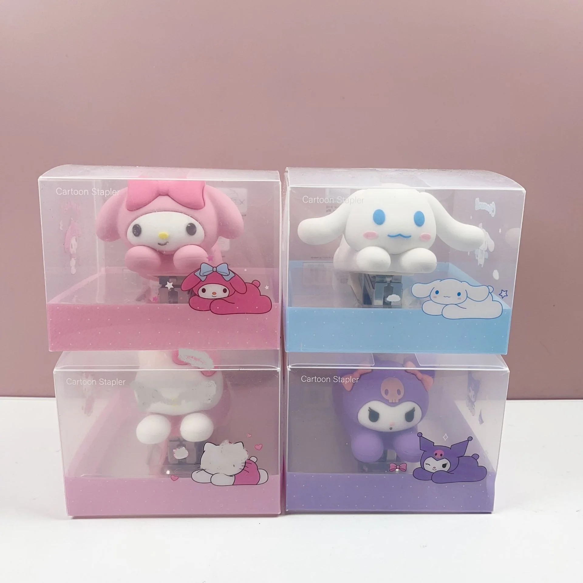 DHF Sanrioed Stapler Staple Kawaii Stationery Students Office Binding Tools Kuromi Cinnamoroll My Melody Kids Girls Gift