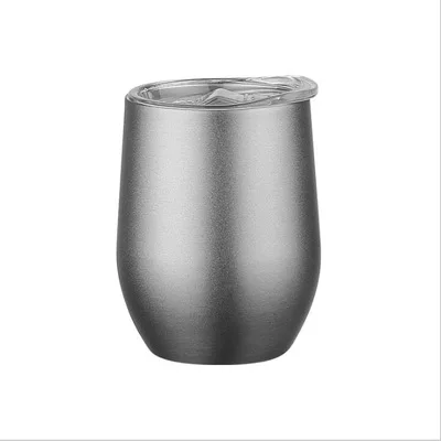 12oz Stainless Steel Double Wall Stemless Wine Tumbler With Lid