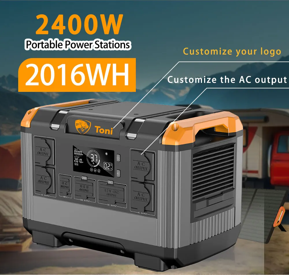 Factory Wholesale Outdoor Power Bank Station 2000W/2400W/3000W Lithium Energy Storage Cheap Price Portable Solar Car Generator