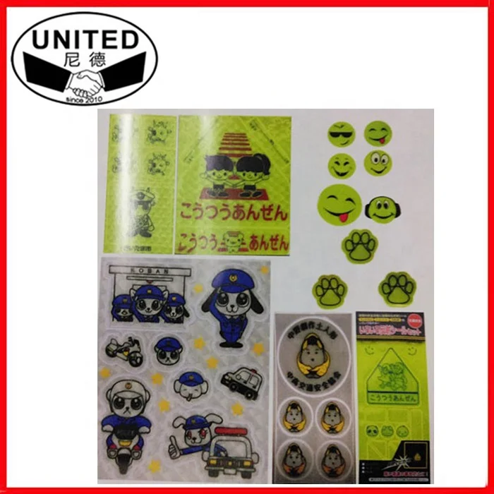 New Wholesale Reflective sticker smile face,motorcycle sticker,Be seen Be safe