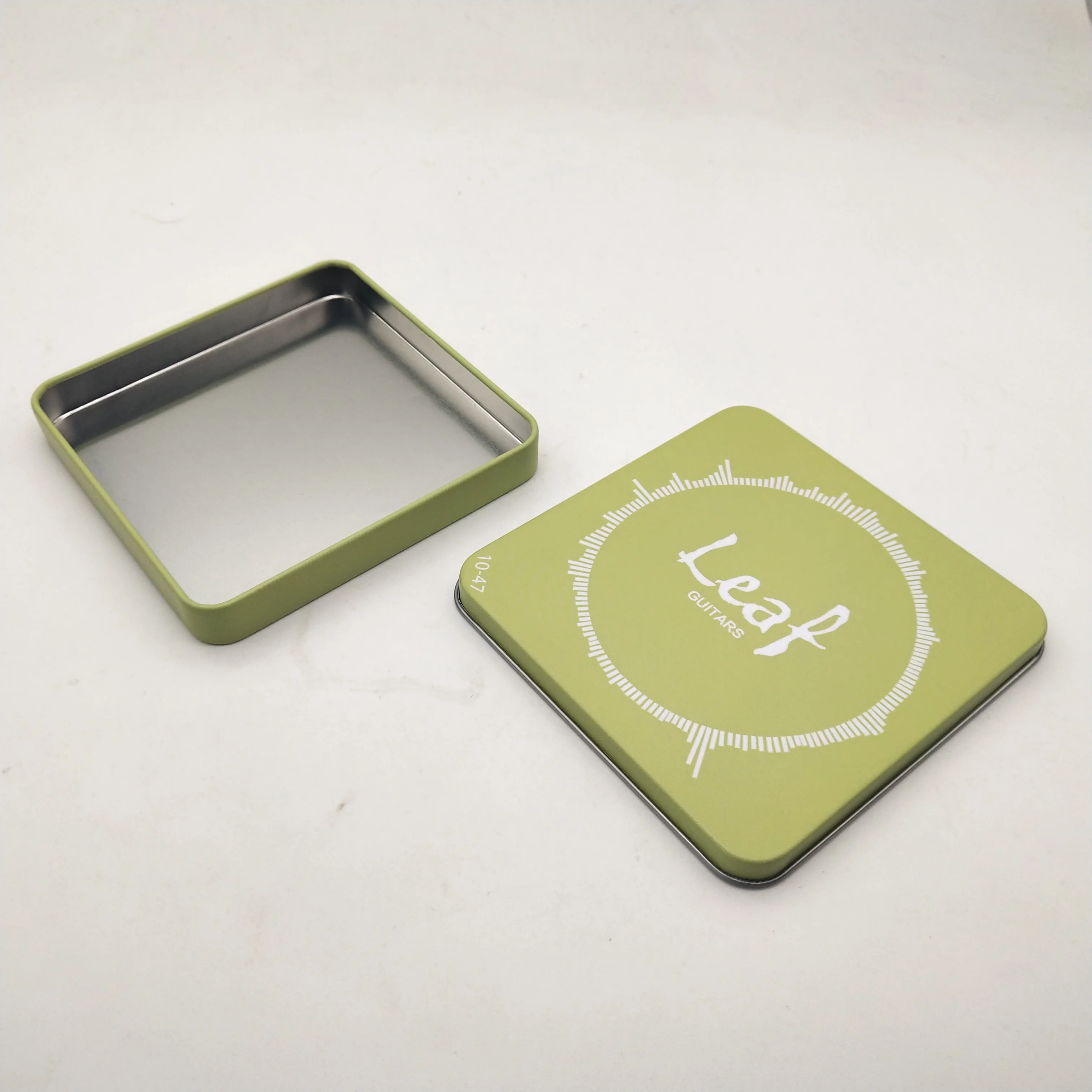 Food Grade Metal Small Square Tin Thin Boxes For Tea Cake CD Metal Cans