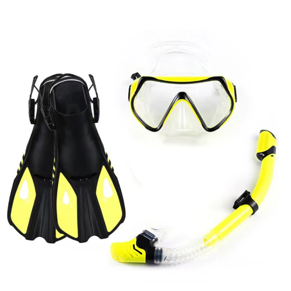 Kids Custom Silicone Swimming Diving Set Water Sports Diving Scuba Equipment Swim Fins Mask Snorkel Flippers Men Women