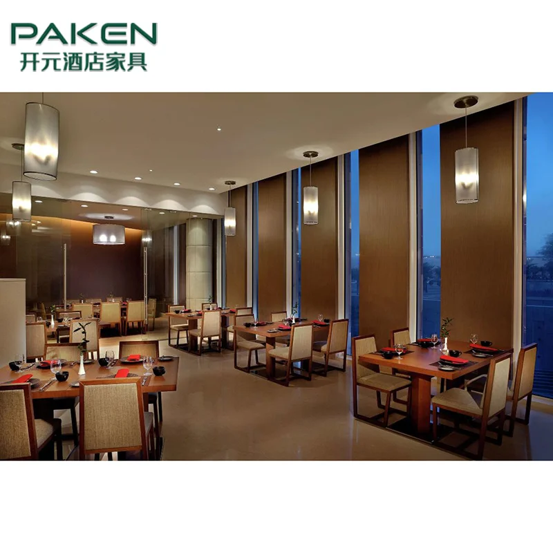 Modern Hotel Canteen Booth Seating Wooden Table And Chair Set Restaurant Furniture