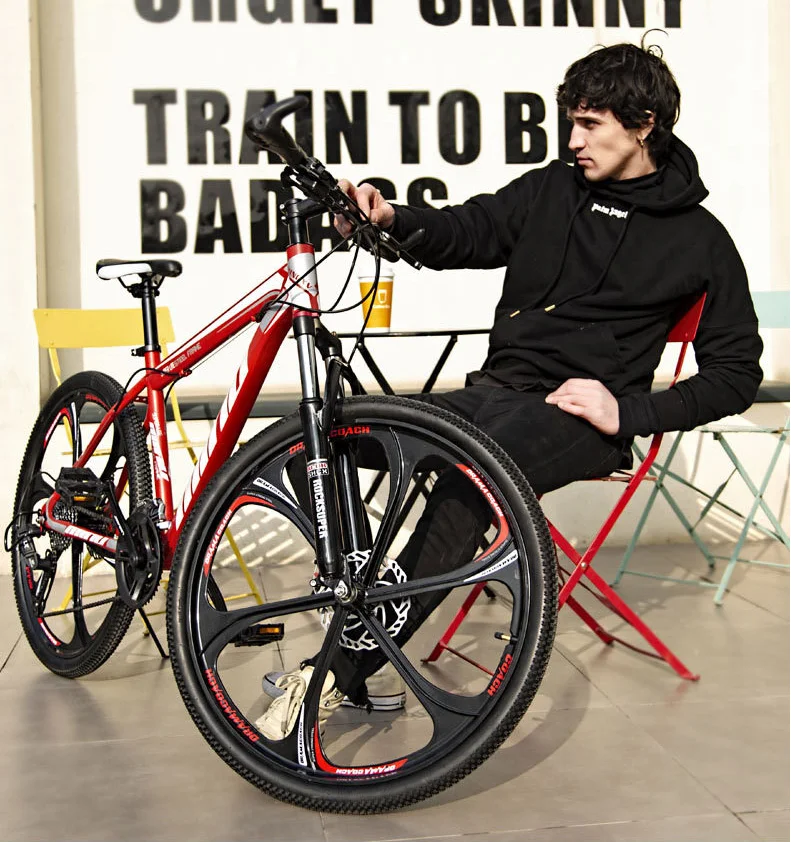 Factory price Carbon Steel Mountain bike 24/26 inch disc brake shock absorption bicycle for men and women