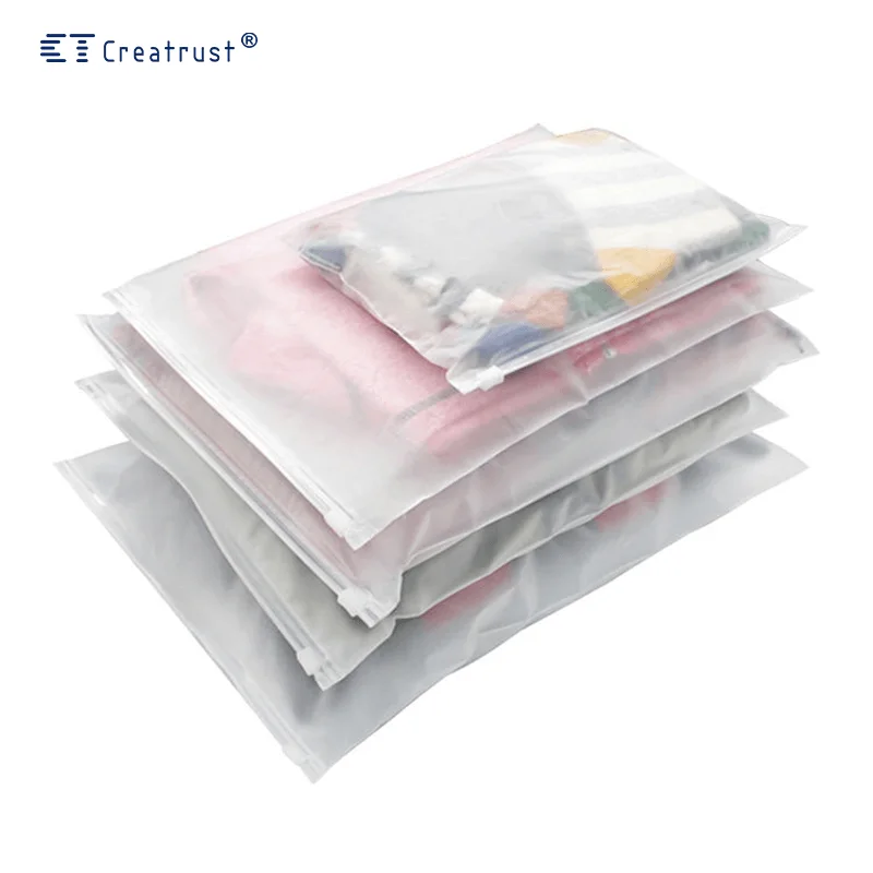 custom logo make up packaging standing up zip lock clear zipper shipping bags ziplock packaging bags