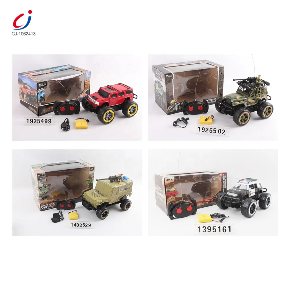 Newly designed 4 channel remote control open door pickup truck plastic army men toy and cars