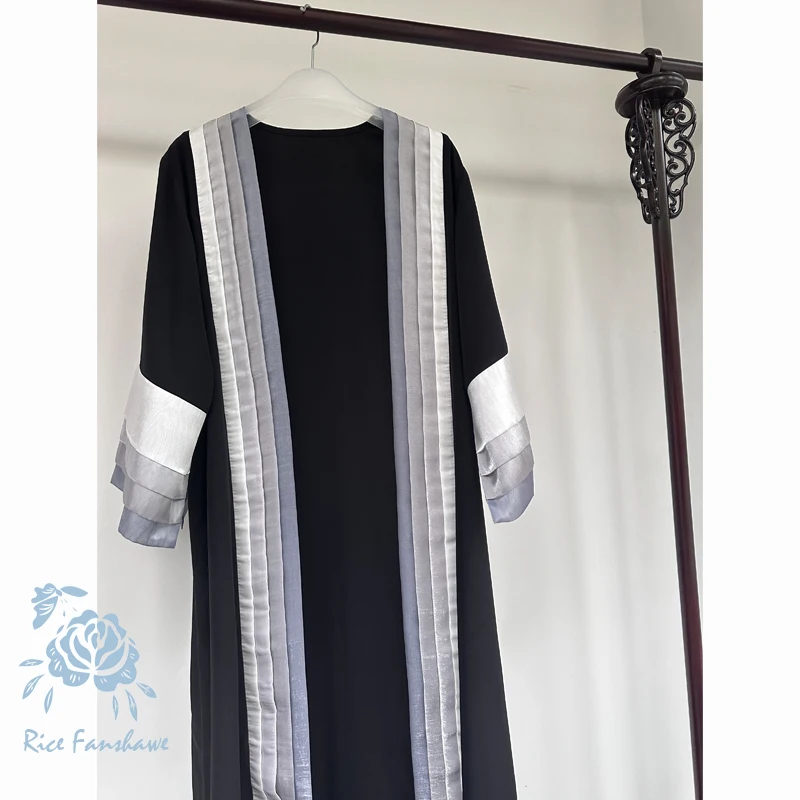 Factory Wholesale Dubai Abaya 2024 Fashion Design Graduated Color Women Islamic Clothing Hot Selling High Quality Silk Abaya
