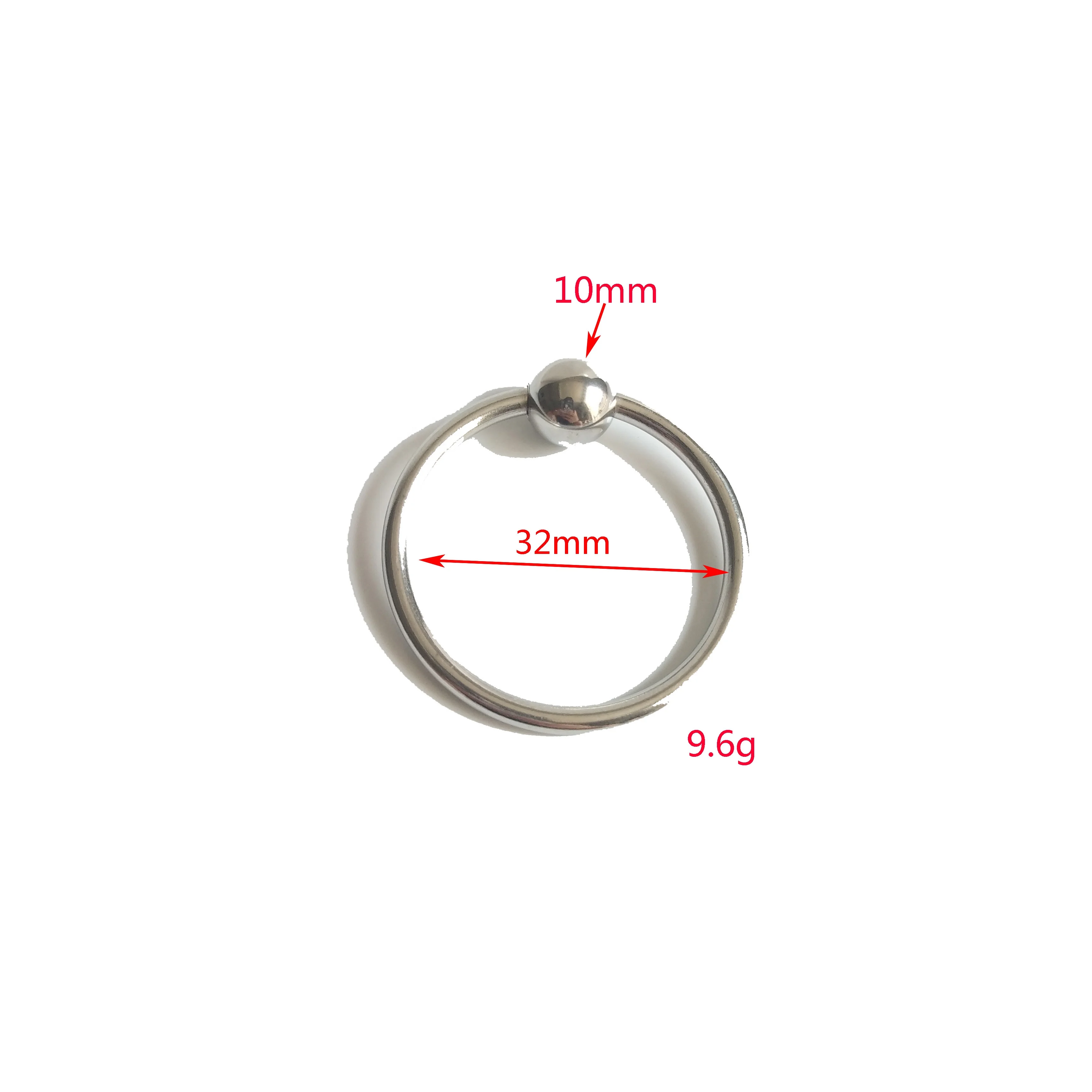 Adult sex products SM Stainless steel metal single bead lock seminal ring, penis ring, locking essence masturbation ring