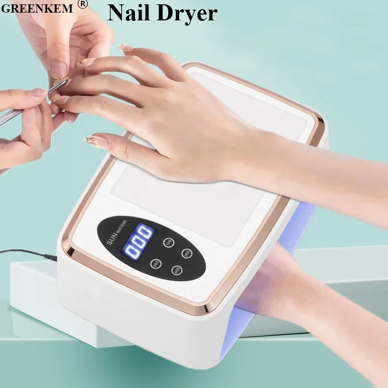 Professional 380W High Power With PU Leather Pillow Nail Dryer For Nail Slon Portable Big Capacity UV LED Nail Lamp