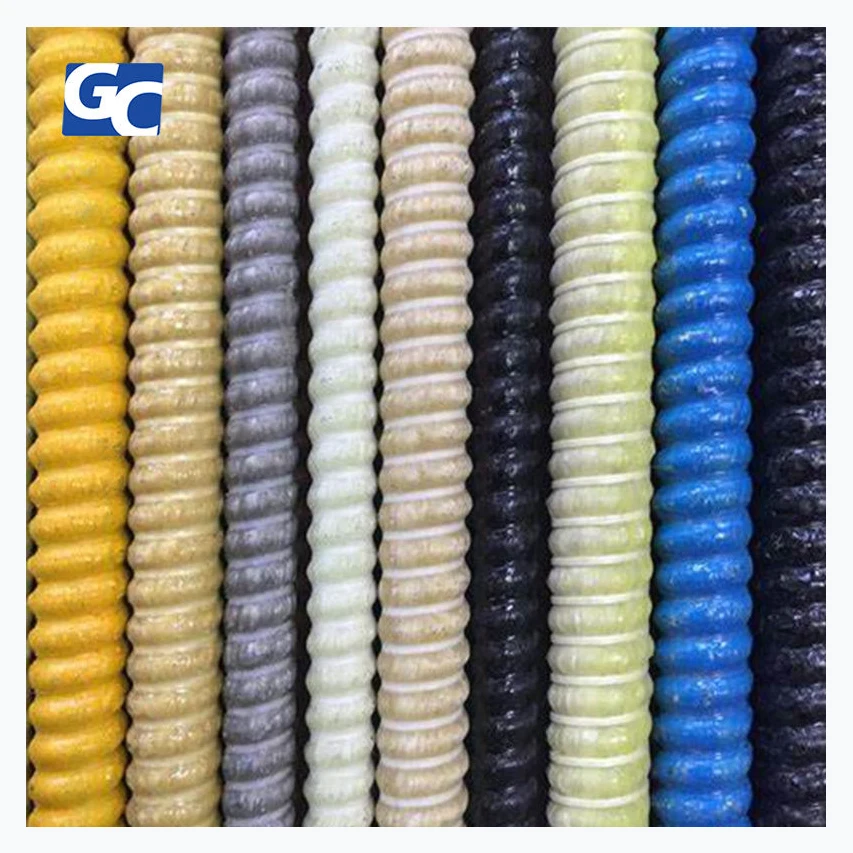 GRECHO High Performance Gfrp Fiberglass Bar Glass Fiber Rebar Epoxy Composite Fiberglass Rebar for Concrete Reinforcement