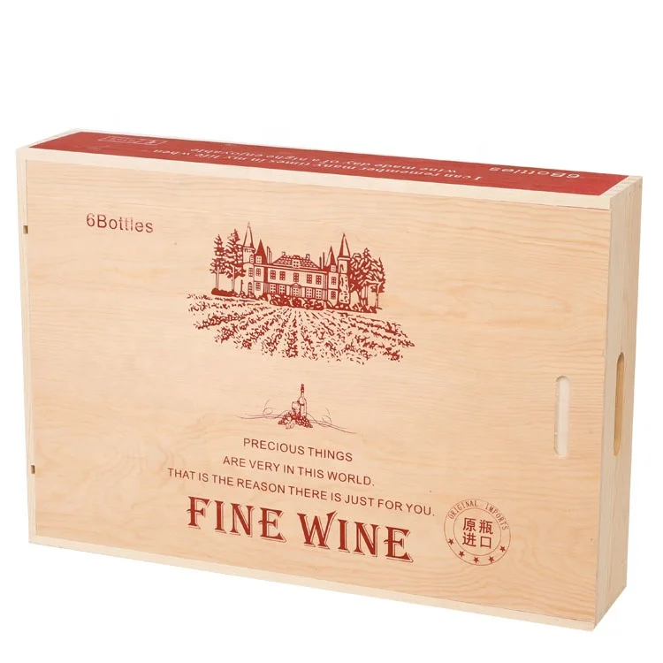 Персонализированный популярный деревянный футляр для вина с раздвижной крышкой подарочная упаковка деревянный футляр для вина
