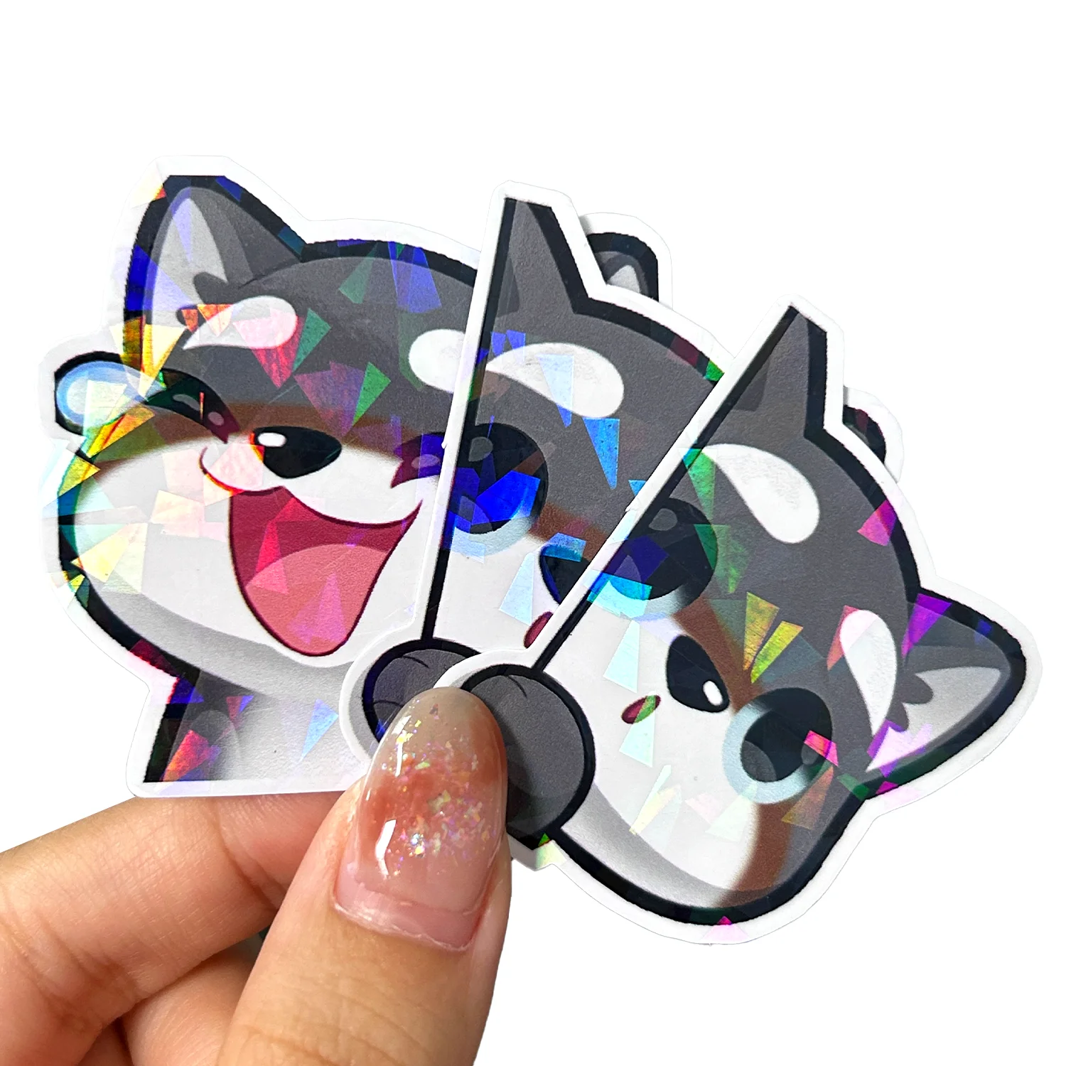 UV Decal Stickers Custom Glossy Die Cut UV Hologramphic Transparent Kawaii Stickers Sheet Anime Label Die Cut Stickers