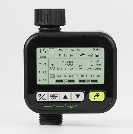Automatic Farm Irrigation System LCD Display Digital Irrigation Garden Water Timer With Rain Sensor Function