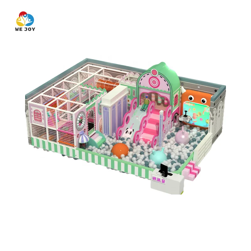 Small playground soft play set with soft playen and ball pool for baby and toddlers