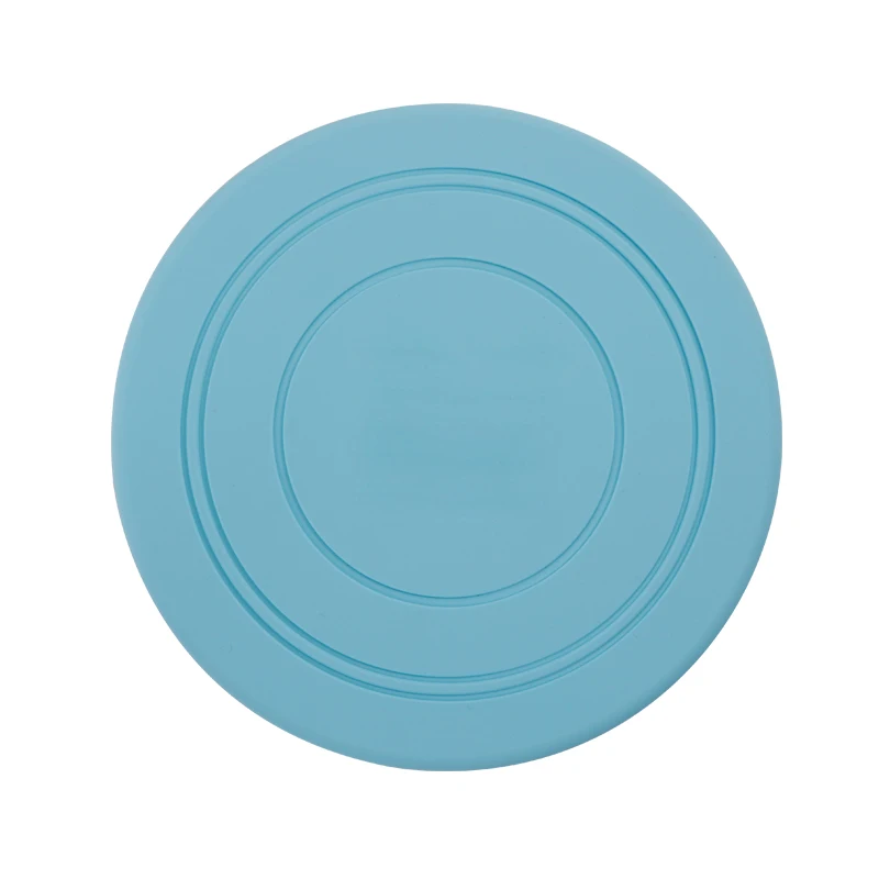 HO sales Outdoor Silicone Pet Toys Soft Durable Reusable Silicone TPR Round Flying Disc Dogs Toys