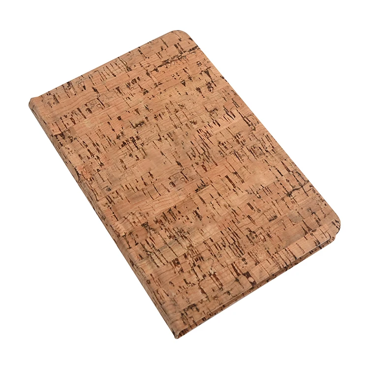 Custom Unique Retro Vintage Writing Branded Cork Wood Cover Bamboo Notebook