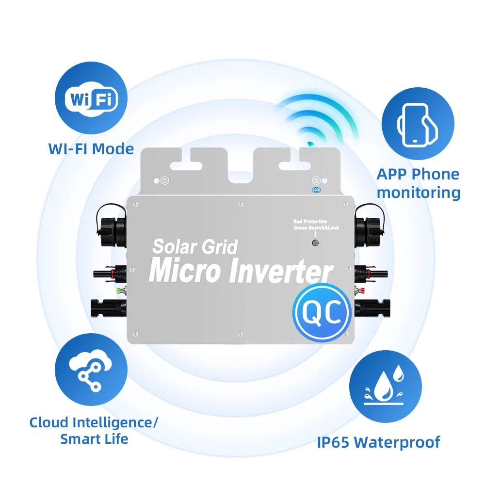 Solar Grid Mini Inverter 800W Smart Monitoring  Device Data Switch Solar Micro Inverter 800W Power Limit