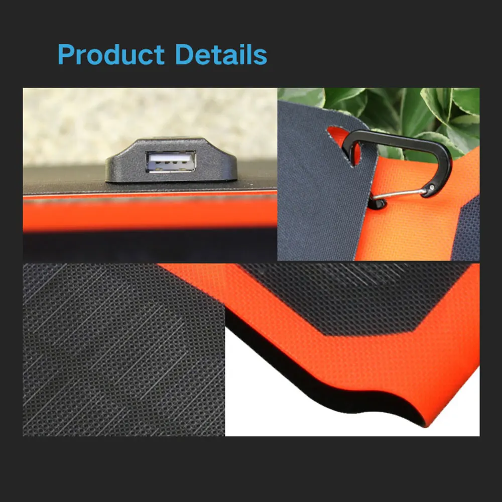 Hot Sale 15W Usb Solar Charger Portable ETFE Solar Panel for DC 5V Devices