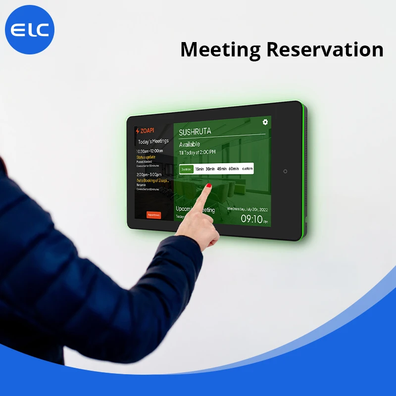 Wall mounted 10 inch android tablet with camera and poe powered for conference meeting